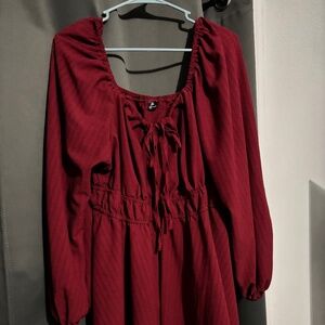 Peasant blouse -burgundy